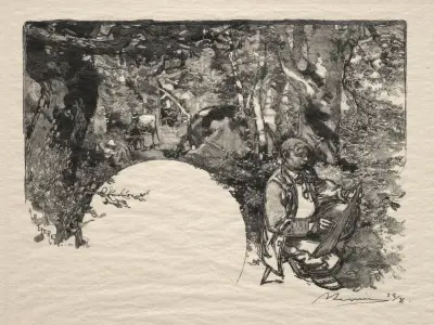 Die Maler, 1890 – Nr. 1 von Auguste Louis Lepère
