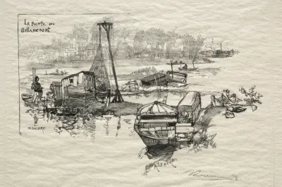 Le Point de Billancourt av Auguste Louis Lepère