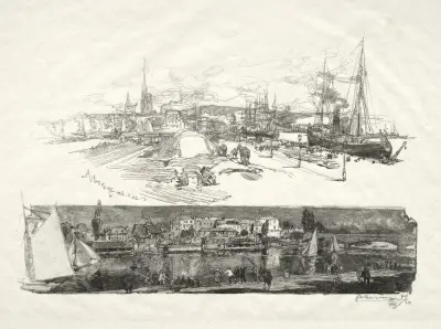 Nya kajerna – Île La Croix av Auguste Louis Lepère