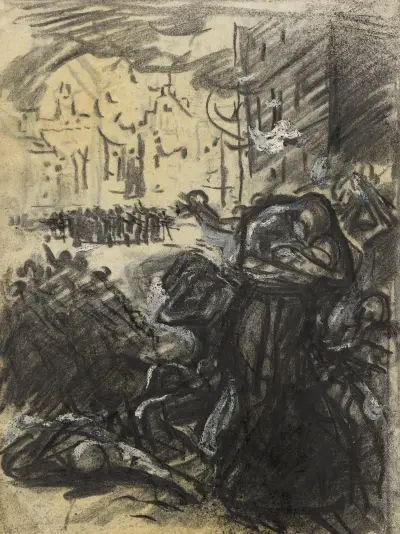 L’Incendie de Louvain, Auguste Louis Lepère