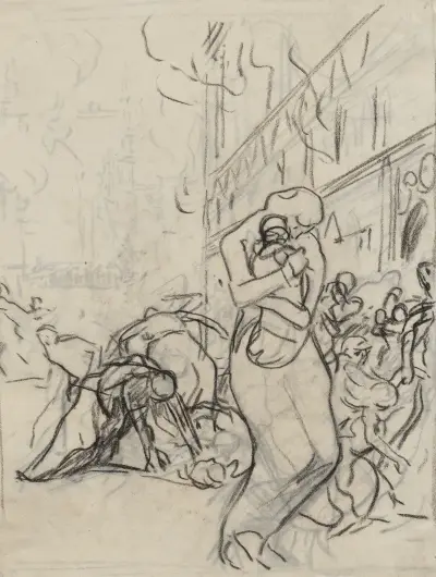 Branden i Louvain av Auguste Louis Lepère