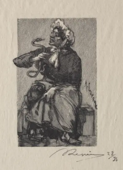 Marchande de Serpents, Auguste Louis Lepère
