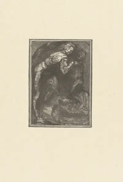 Michel Ange modelant l’Esclave, Auguste Louis Lepère