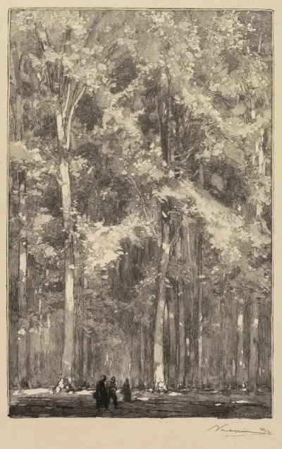 Morning, Crossroads of the Route of the Forts de Marlotte av Auguste Louis Lepère