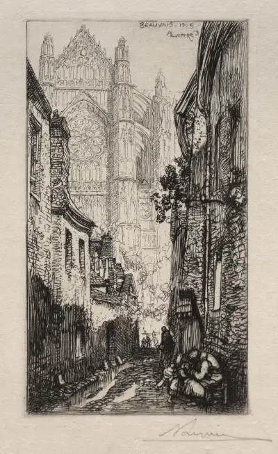 Enge Gasse, Beauvais von Auguste Louis Lepère