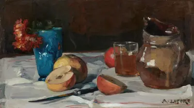 Nature morte au broc et pommes, Auguste Louis Lepère