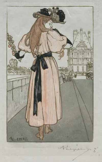 Paris Almanac, 1897; Spring, Auguste Louis Lepère