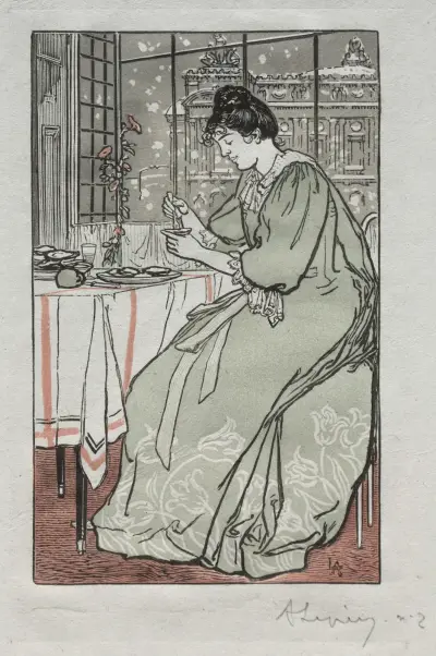 Paris Almanac, 1897; Winter, Auguste Louis Lepère
