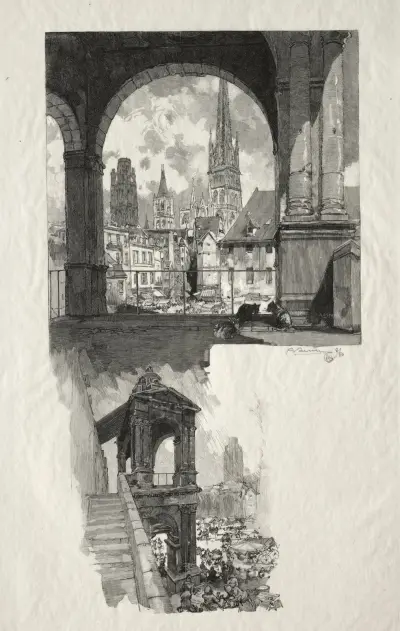 Place de la Haute Vieille Tour; Edicule de la Fierté von Auguste Louis Lepère