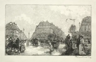 Place de l’Opera av Auguste Louis Lepère