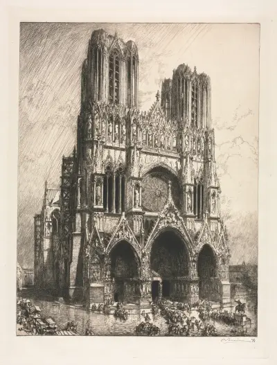 Katedralen i Reims av Auguste Louis Lepère