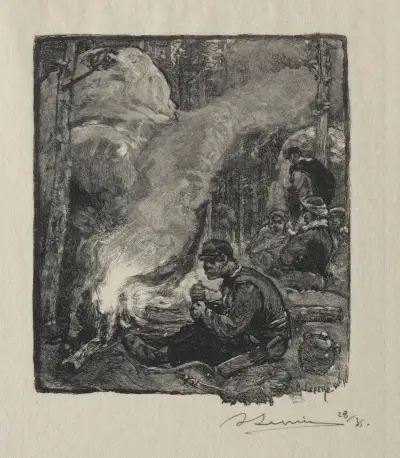 Repas des Bûcherons, Auguste Louis Lepère
