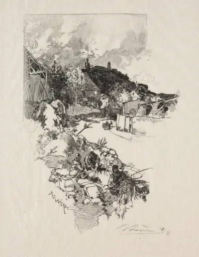 Route de Versailles av Auguste Louis Lepère