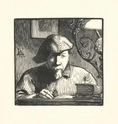 Självporträtt av Auguste Louis Lepère