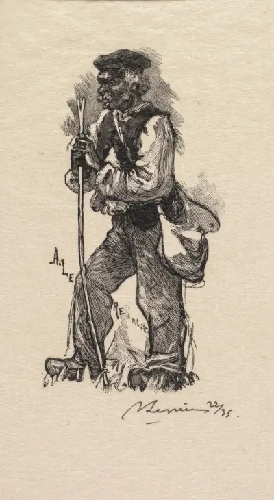 Serpent Merchant, 1890 – nr 2 av Auguste Louis Lepère