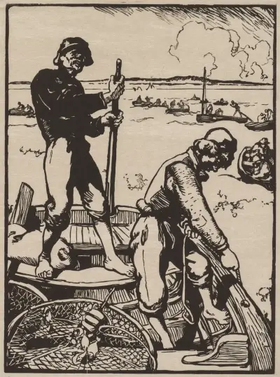 Shrimp Fishermen av Auguste Louis Lepère