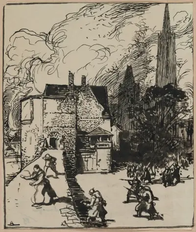 Siège des Maubeuge av Auguste Louis Lepère