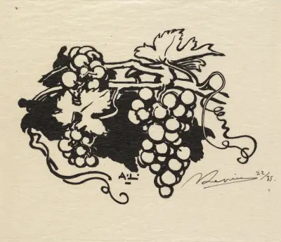 Tailpiece, Grapes, Auguste Louis Lepère