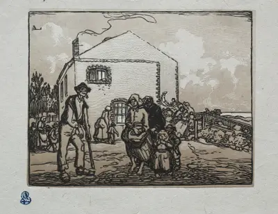 Tiggarna vid det sista huset av Auguste Louis Lepère