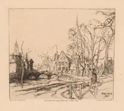 Béguinagebron i Brygge av Auguste Louis Lepère