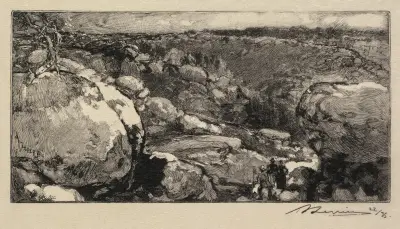 Der Talkessel von Long-Rocher von Auguste Louis Lepère