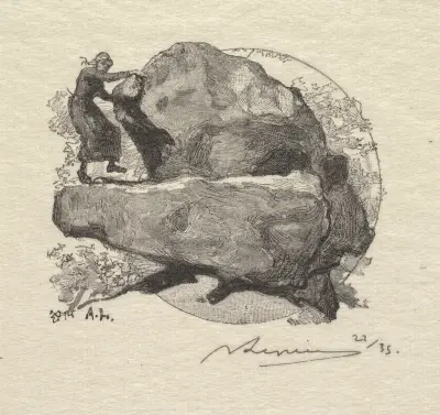 Den dallrande klippan av Auguste Louis Lepère