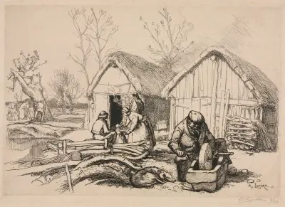 Skogsarbetarens hus (Vendée) av Auguste Louis Lepère