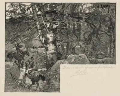 En jakt på Mont Gérard av Auguste Louis Lepère