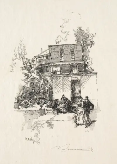 En guinguette av Auguste Louis Lepère