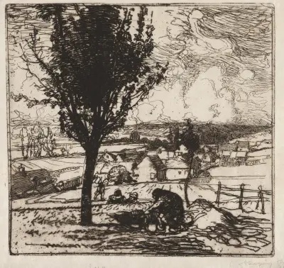 Veu de Jouy-le-Moutier av Auguste Louis Lepère