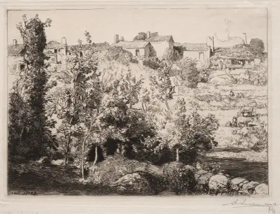 Dorf Meule von Auguste Louis Lepère