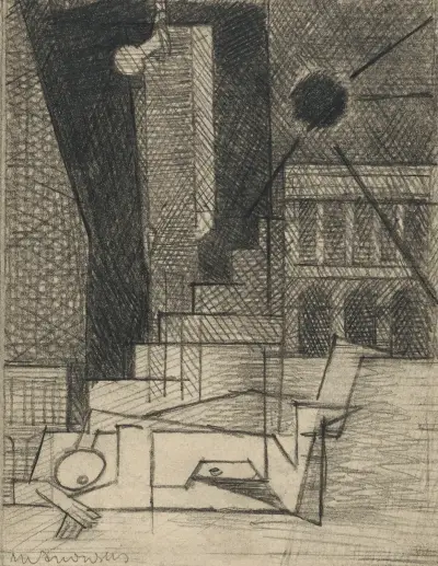 Rysunek do Aurélii; VII Place de la Concorde, Louis Marcoussis