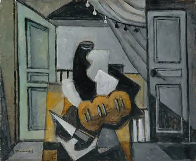 Martwa natura z chlebem i nożem, Louis Marcoussis