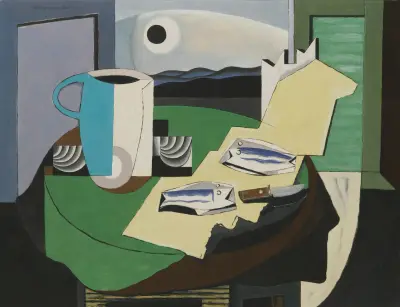 Martwa natura z rybami, Hyères II, Louis Marcoussis