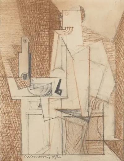 Portret Georges'a Hugneta, Louis Marcoussis