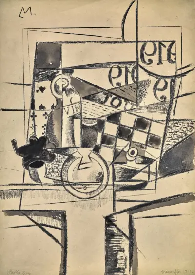 Martwa natura z szachownicą, Louis Marcoussis