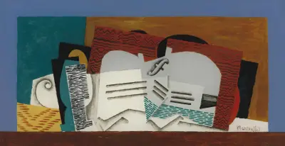 Szkło i skrzypce, Louis Marcoussis