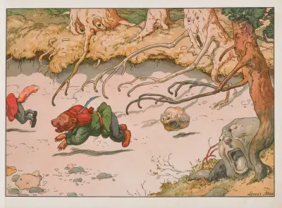 Bruin; the Adventures of a Little Bear Pl.7 av Louis Moe