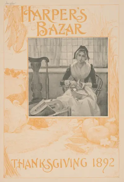 Harper's Bazar Thanksgiving 1892 von Louis Rhead