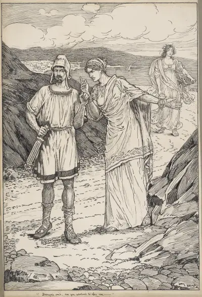 Perikles, Fürst von Tyros. Dionysia sagte – bist du bereit, mir zu gehorchen von Louis Rhead
