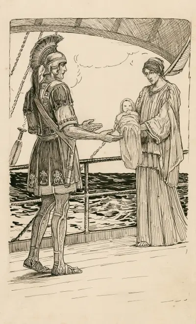 Perikles, Fürst von Tyrus. Hier ist alles, was von eurer toten Königin am Leben geblieben ist – eine kleine Tochter von Louis Rhead