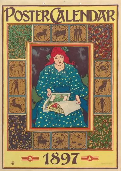 Poster Calendar, 1896 von Louis Rhead
