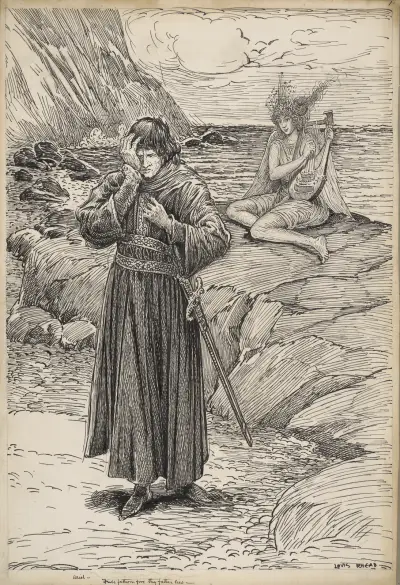 Der Sturm, Ariel; Fünf Faden tief liegt dein Vater von Louis Rhead