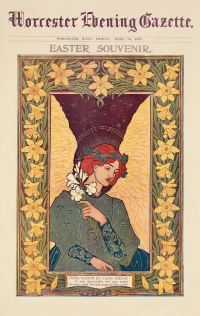 Worcester Evening Gazette. Ostergeschenk von Louis Rhead
