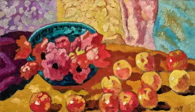Anemoner och äpplen av Louis Valtat