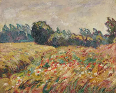Champ fleuri en Normandie av Louis Valtat