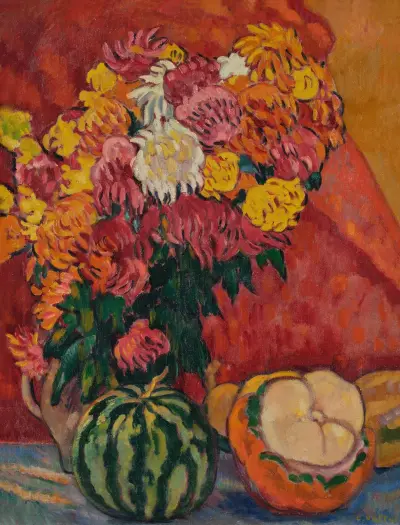 Dahlias et coloquintes av Louis Valtat