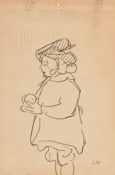 Barn som håller ett äpple av Louis Valtat