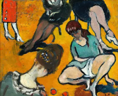 Flicka som leker i skogen av Louis Valtat
