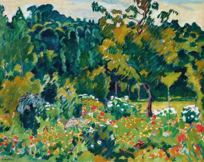 Blommande trädgård i Choisel av Louis Valtat